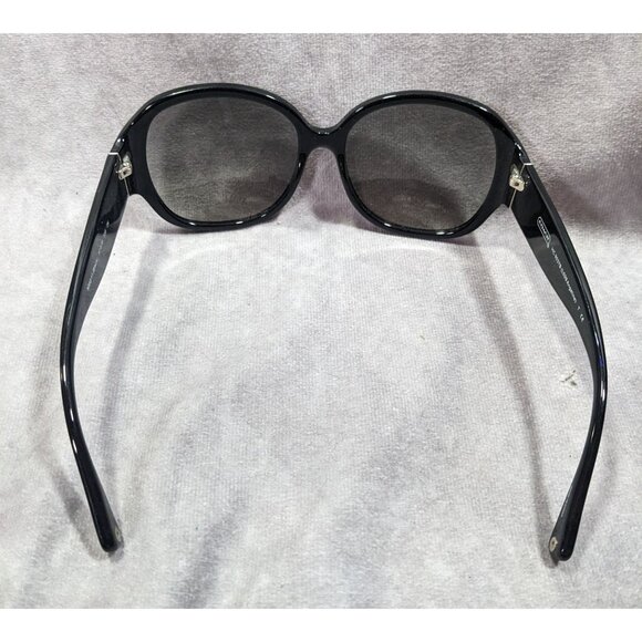 Glam Goth Coach HC8037B Angeline Black And Rhinestone Sunglasses main image 6